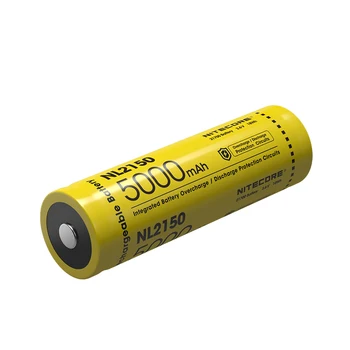 NITECORE NL2150 5000mAh 3,6 V 18Wh 21700 Li-ionska Baterija za Polnjenje Intergrated Baterije Obremenjenost Razrešnice Zaščito Vezja