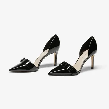 Ženske Čevlje 2020 Tanke Pete Konicami Prstov pas PU D ' Orsay Petah Singal čevlji za Ženske Urad Dama