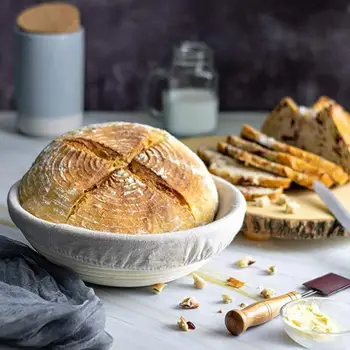 8Pcs Sklop Kruh za Preverjanje Košarico Testo Strokovno Peko Orodje Set Naravnih Varstvo Okolja Rattan Košarico Za Domači kruh, peciva, sladice