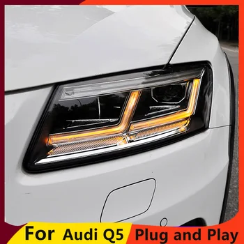 Avto Styling za Audi Q5 Žarometi 2009-2018 V5 Vse LED Smerniki DRL LED Objektiv Dvojno Žarka objektiv