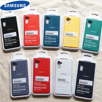 Samsung Galaxy Note 10 Plus Primeru Original Ofiice Svilnato Solf-touch Tekoče Silikona Lupini Kritje Za Opombo 10 10+ Pro Plus Z Box