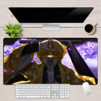 Velika 80x40cm Anime Mouse Pad Moda Demon Slayer Kimetsu Ne Yaiba Gaming Mousepad Igralec Zaklepanje Rob Otaku Računalniški Mizi Mat