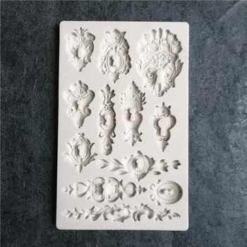 Evropski čipke reliefni silikonsko plesni dekoracijo orodje za čokoladno torto plesni, Gumpaste plesni, Sugarcraft, posoda