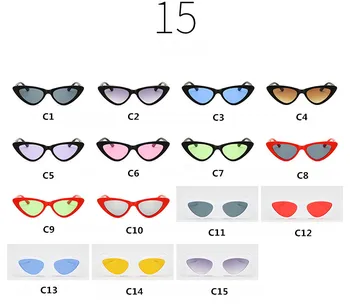 15 barve, Vintage Mačka oči, sončna Očala Ženske Seksi Retro Mala sončna Očala blagovne Znamke Oblikovalec Pisane Očal Za Ženske Oculos