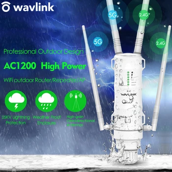 Wavlink AC1200 High Power Wi-Fi na Prostem AP/Repeater/Usmerjevalnik s PoE in Visok Dobiček 2.4 G&5G Antene wifi range extender ojačevalnik