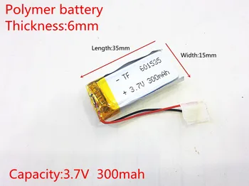 3,7 V 300mAh Litij-Polymer Li-Po Baterija za Polnjenje moči Za Mp3, GPS, mobilne elektronske 601535