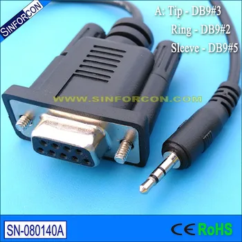 RS232 DB9 2.5 stereo Jack Vtič Kabla za Narda ELT400 ravni Izpostavljenosti Tester pc link kabel