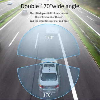 Aiba J07 2160P 4K Dash Cam vgrajeni GPS WIFI Dvojno Objektiv Avto DVR Kamera 24H Parkiranje Video Snemalnik 170 širokokotni Avto Kamera