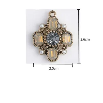 5 Kos/Veliko Reco Zlato Disk Kovin, Okrasne Gumbe DIY Pribor za Lase Pokrivala Ročno Umetni Diamant Nakit Snap Gumbi