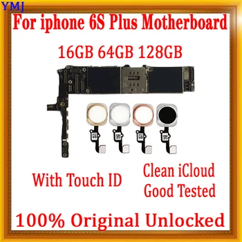Original odklenjena za iphone 6s plus matične plošče, brez Dotik ID/Z Dotik ID za iphone 6s Plus Logiko odbor 16gb /64gb /128gb