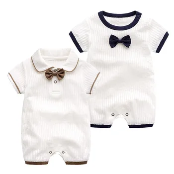 Za Malčke Baby Gospod Modela Kratek Rokav, Igralne Obleke Otroci Fantje Z Bowknot Jumpsuit Za Novorojenega Dojenčka, Malčka Oblačila