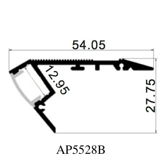 10m(10pcs) veliko, 1m na kos, led Aluminij profil za stopnice, jasno pokrov ali mlečno razpršenih pokrov