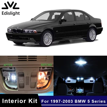 Edislight 20Pcs Canbus LED Žarnica Avto Žarnice Notranjost Paket Komplet Za 1997-2003 BMW Serije 5 E39 M5 Zemljevid Dome Prtljažnik Vrata Ploščo Svetlobe