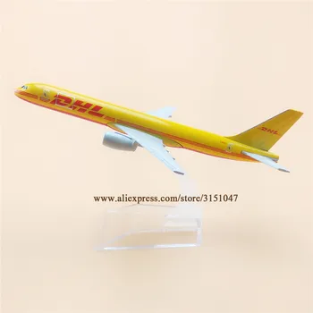 16 cm Zraka, Rumena DHL Boeing 757 B757 Airlines Letalo Model Zlitine Kovin, Diecast Model za Letenje Zrakoplovov Airways Darilo