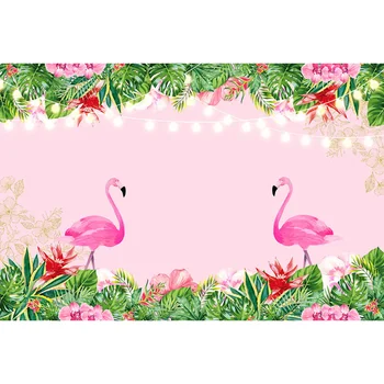 Fotografija Flamingo Ozadje Cvetlični Poletje Tropskih Stranka Foto Ozadje Dekoracijo Džungle Listi Zelene, Roza Kulise
