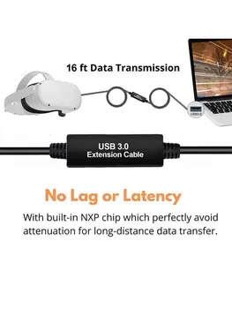 Visoko Kakovost 5m USB Tip A Do C Podaljšek 5Gbps USB 3.0 Kabel Za Oculus Prizadevanju/Povezava/Quest2 VR Očala