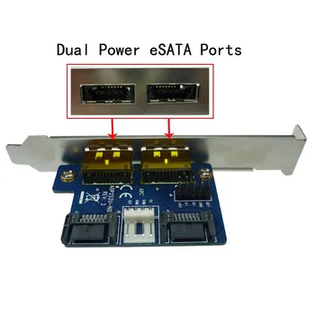 Namizni Računalnik Dual Port SATA za Napajanje eSATA eSATAp 9Pin USB 2.0 Pretvornik Širitev Zadnji Nosilec Kartice