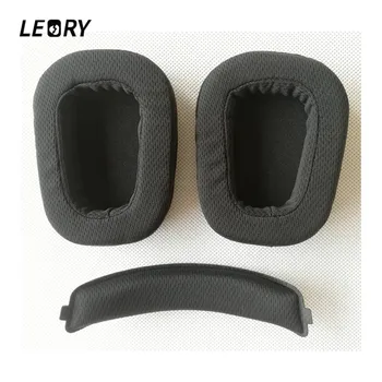 LEORY 1 Par Zamenjava Slušalke Earpads + Glavo Tipke za Logitech G633 G933 Zaščitne Blazinice za Ušesa