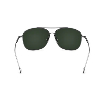 Moški Polarizirana Sončna Očala Kovinski Okvir, Črna/Zlata/Zelena Leča Oversize Gonilni Očala Za Moške Z Box