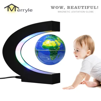2021 Plavajoče Magnetnega Lebdenja Svetu Čarobno Žogo Svetlobe Zemljevidu Sveta Zemlja za Office Home Dekoracijo Otroci Baby Darilo Ustvarjalne Lučka