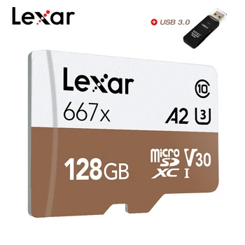 Lexar Micro SD Kartica 64GB 128GB 256GB Strokovno 667x Pomnilniško Kartico 4K Max 100MB/s branje cartao de memoria Kartice Flash Kartice