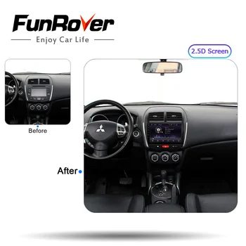 FUNROVER android9.0 2.5 D+IPS avtoradio, predvajalnik Za Mitsubishi ASX Peugeot 4008 Citroen C4 stereo dvd navigacijski sistem RDS FM