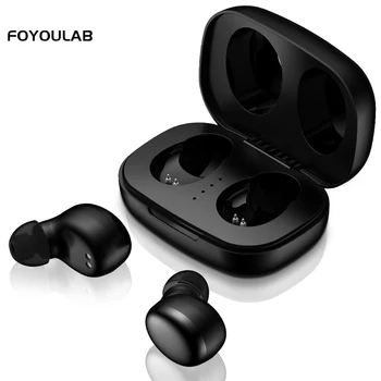 FOYOULAB Ultra Bass TWS Pravi Brezžični Čepkov Z Magnetno Polnjenje Powercase Smart Touch Bluetooth Slušalke Slušalke Z Mikrofonom