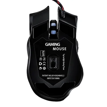 Strokovno 3200DPI 6 Gumbov Miške, Igralec Nastavljiv Optical USB Žična Gaming Miška za Prenosni RAČUNALNIK Igre Miši