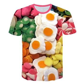 Poletje 2020 priložnostne Ženske majice Ulične kawaii okusne sladkarije risanka tiskanja Tshirt korejskem Slogu Vrhovi Harajuku kratek rokav