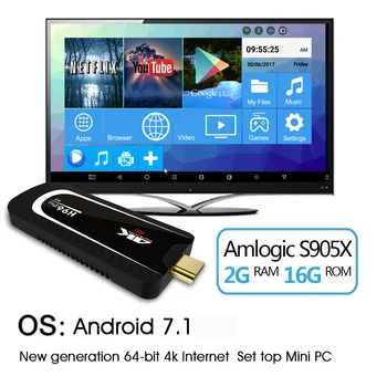 H96 Pro Android TV Palico OS 7.1 Amlogic S905X Quad Core BT4.1 2.4 G 5G Wifi, TV Dongle, 2G RAM-a, 16 G 8G ROM 1080P HD 4K Mini Pc