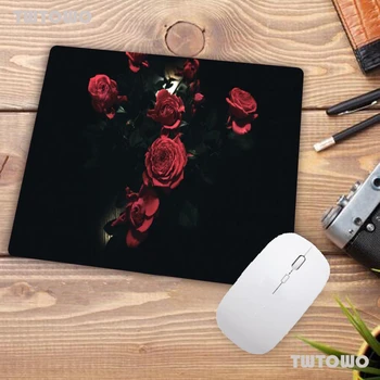 Velika Promocija Rdeče Vrtnice s Črno Meri Laptop Gaming Mouse Pad Velikost Velikost za 180x220x2mm Majhne Mousepad