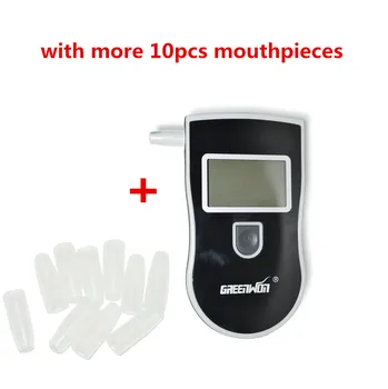 GREENWON Digitalni Dih Alkohol Tester Breathalyzer Prenosni LCD-Zaslon Alkohol Tester s nore 10pcs ustnik