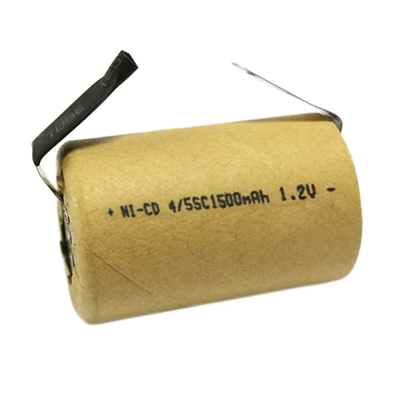 4/5SC 1,2 V polnilna baterija 1500mAh 4/5 SC Sub C Ni-CD celica za varjenje z zavihki za ročna Orodja, električni vrtalni vijačnik