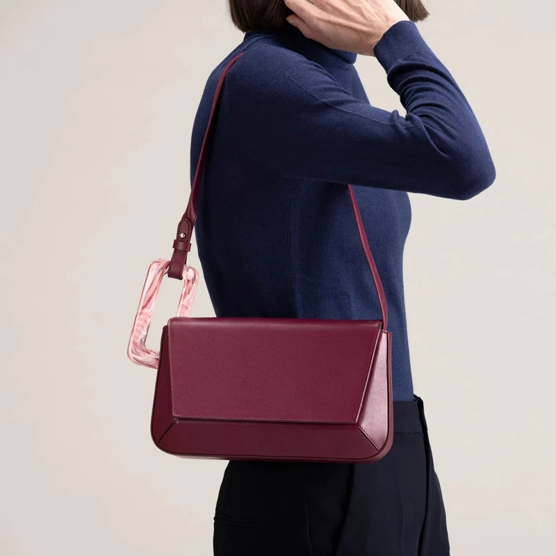 Pod pazduho vrečko žensk pu torba 2020 nov modni prilagodite kontrast barve kvadratnih sponke ženski a030