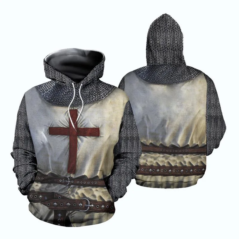 2020 najnovejšo 3D tiskanje Templjarjev Moški pulover s kapuco Top Moda Športna Majica za Moške Svoboden Vrh Eksplozivnih Hoodie