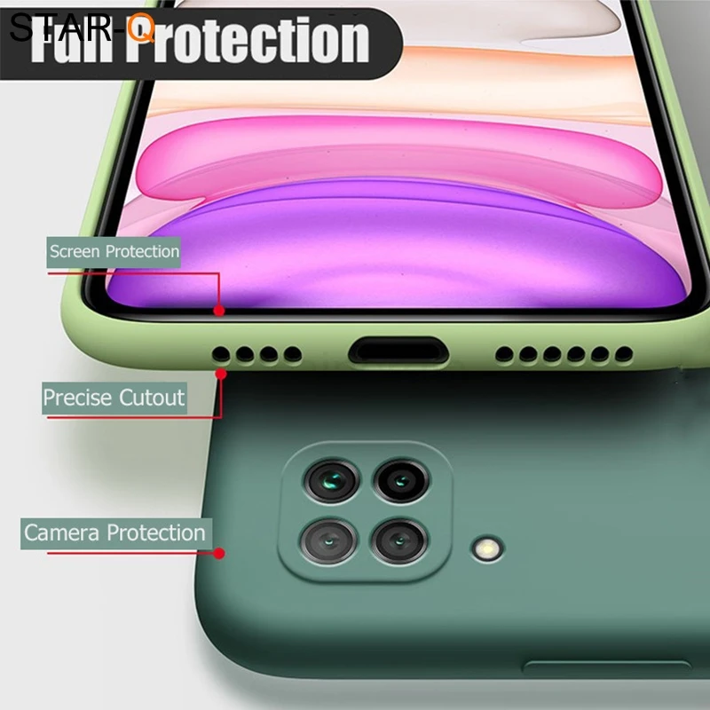 Nove tekoče silikona primeru telefon za huawei p40 lite pro plus izvirno mehko zaščitno hrbtni pokrovček primeru za huawei p20 p30 pro lite