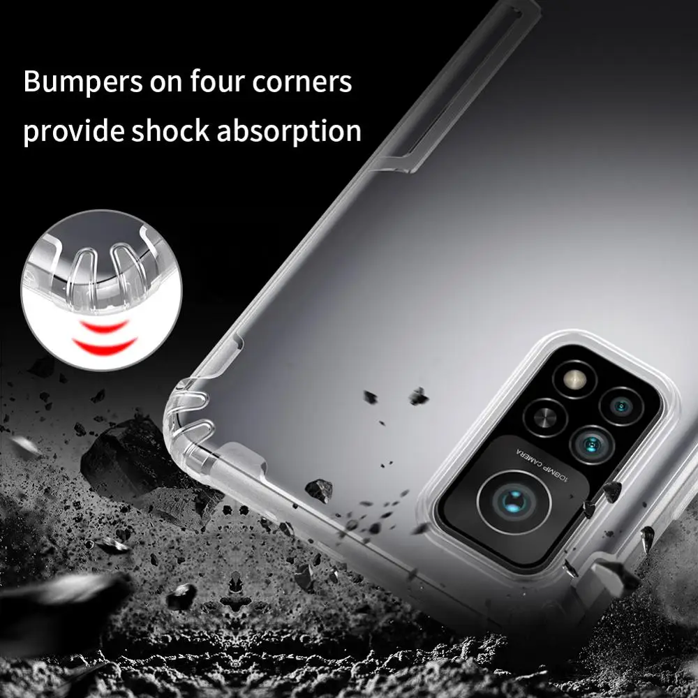 Za Xiaomi Mi 10T Pro Kritje NILLKIN TPU Non-slip Pregledna, Jasno, Mehko Silicij Hrbtni Pokrovček Za Xiaomi Mi 10T Pro 5G Primeru