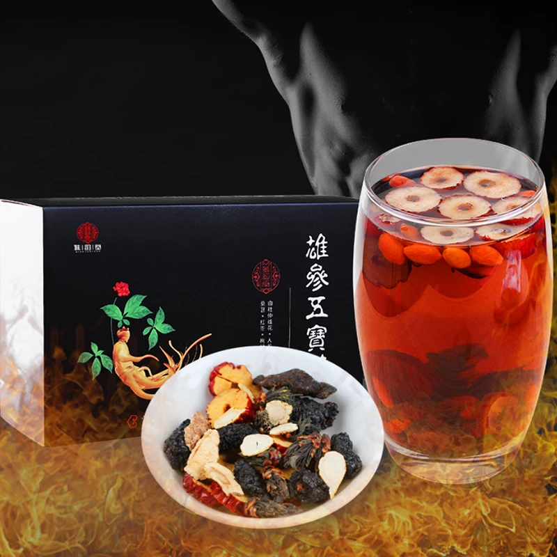 Qiao Yuntang ginseng, Maca Wubao čaj moški cvet murve rumena bistvo človeka ledvični čaj zdravje trdno kave mož zdravje