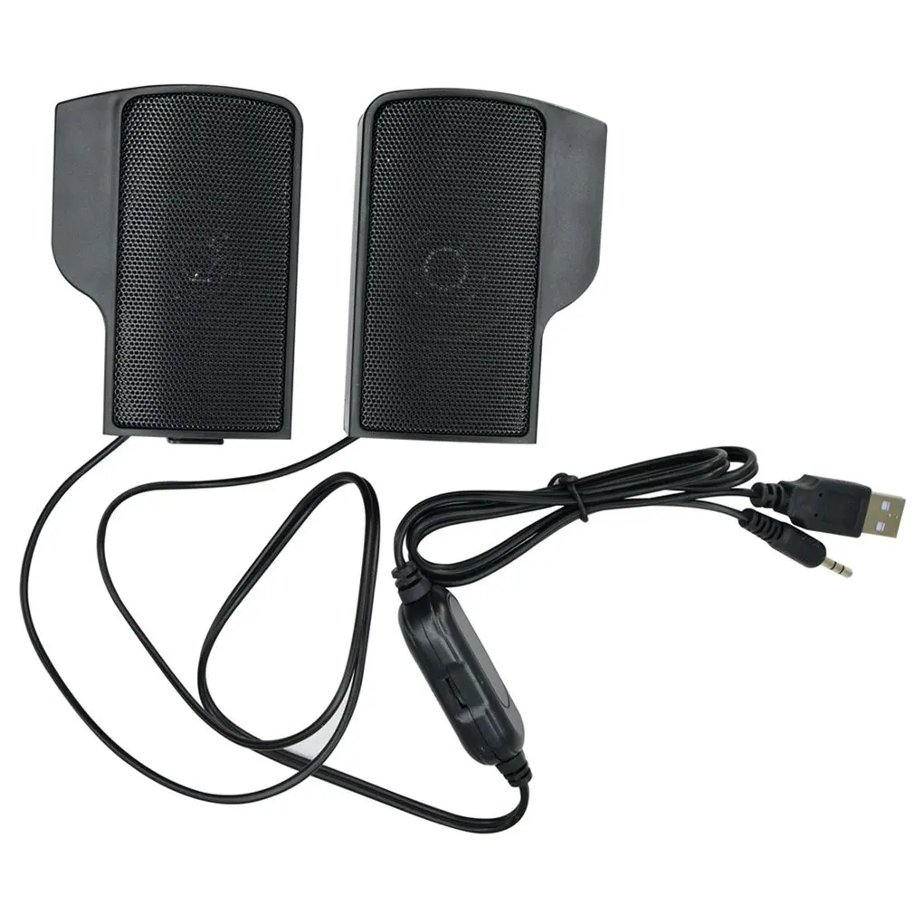 1 Par Mini Prenosni Clipon USB Stereo Zvočniki linije Krmilnik Soundbar za Prenosni Mp3, Telefon, Predvajalnik Glasbe, RAČUNALNIK s Posnetka