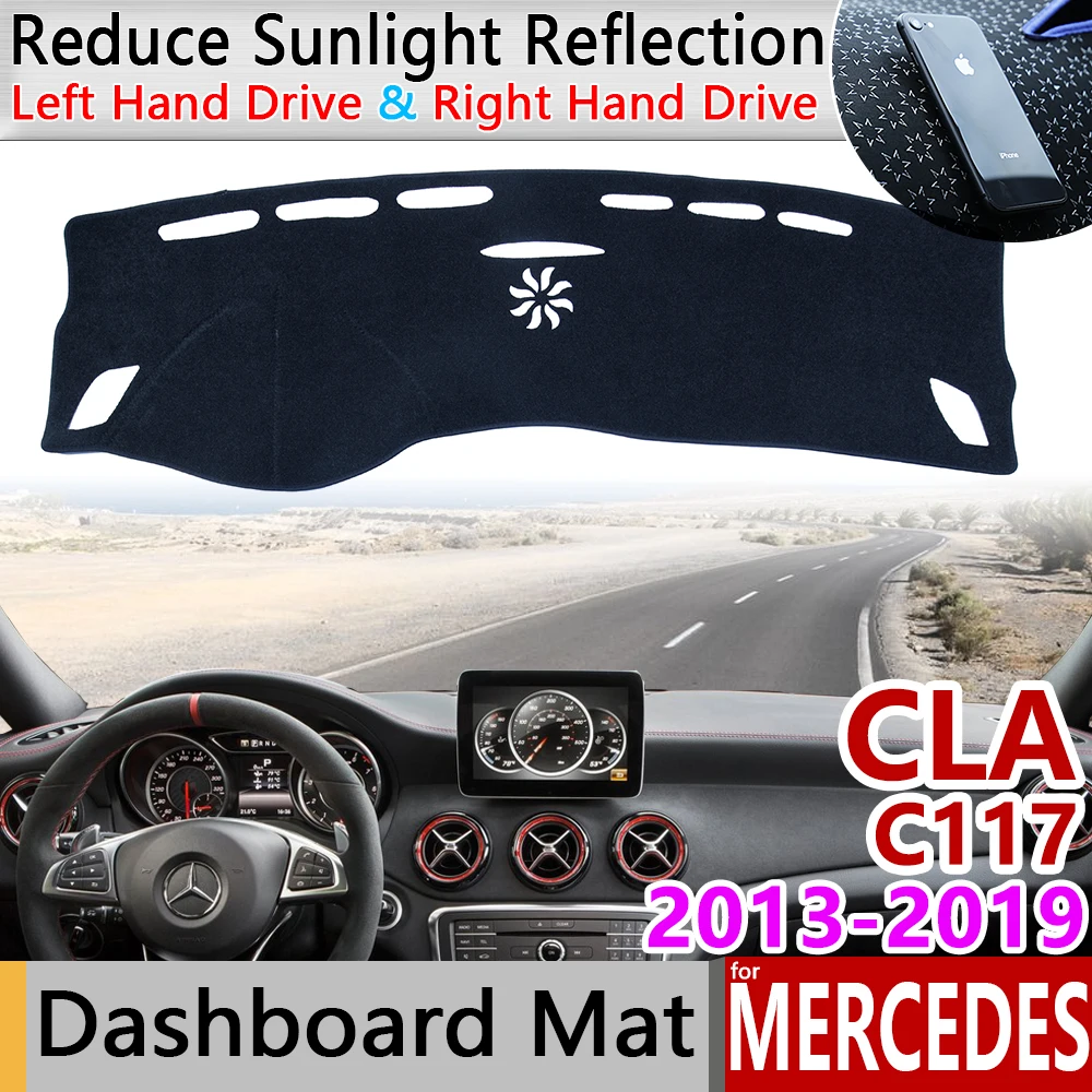 Za Mercedes Benz CLA C117 2013~2019 Anti-Slip Mat nadzorna plošča Pokrov Dežnik Dashmat Pribor CLA180 200 220 250 AMG CLA200