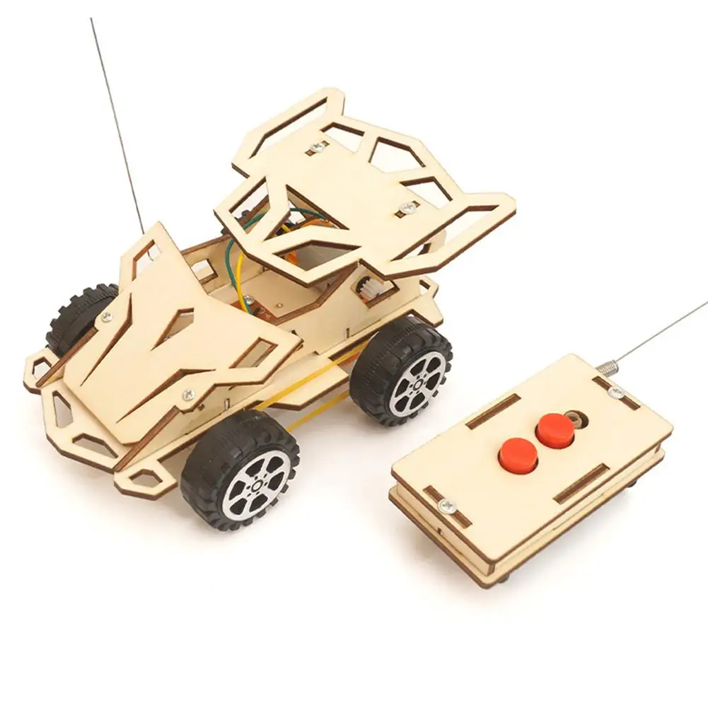 Otroci Ročno Ročno DIY Brezžičnih RC Avto Dirke Model Znanstveni Eksperiment, Komplet Izobraževalne Igrače, Nastavite