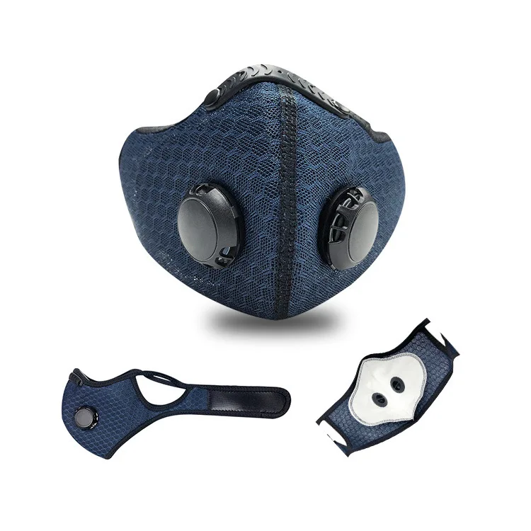 1 Očesa Maska +1 Kos aktivno oglje 5-Slojni Filter, Outdoor, Jahanje Šport, Zaščitne Maske Stroj Anti Masko za Prah z Ventilom