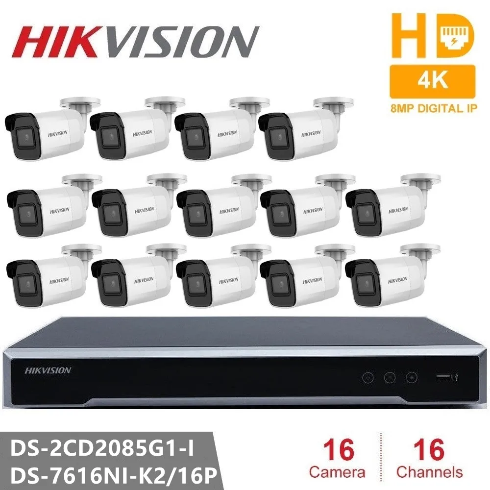 Hikvision 8MP Darkfighter IP Kamero DS-2CD2085G1-I Video Nadzor CCTV Kompleti 4K Bullet Omrežna Kamera Jasno Noč Sliko