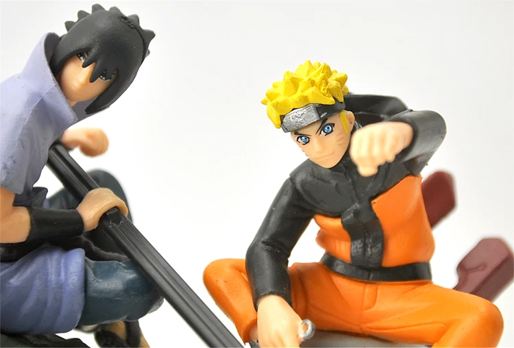 6pcs/Veliko 9.5 cm Naruto Šah figuric Novo Sasuke Ninja Shippuden Uzumaki Hinata Madara Kakashi Model Igrača