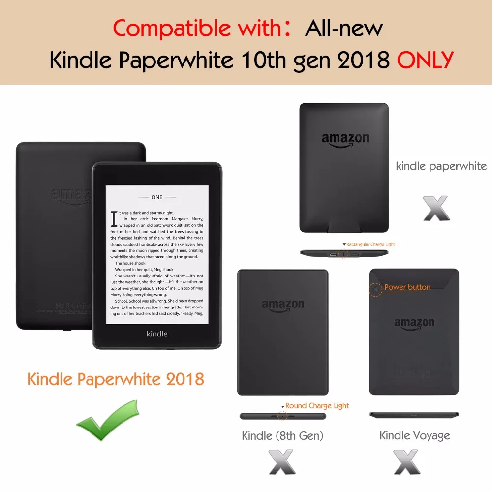 MoKo Primeru Za Kindle Paperwhite (10. Generacije, 2018 Javnost), Najtanjši Najlažji Smart Lupini Pokrov s Samodejnim Wake /Spanja