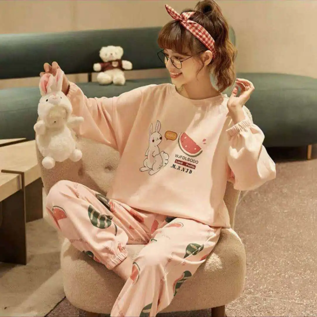 Han edition dekle študent prosti čas svoboden 2020 novo pižamo ženske starosti sezona gospodinjstvo, da traja dve obleke