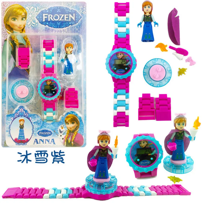 Disney Moana Zamrznjene Ana Elsa Princesa Lutke Elektronskih Blokov Gledal Anime Figuric Igrače Otrok Rojstni Dan Božična Darila