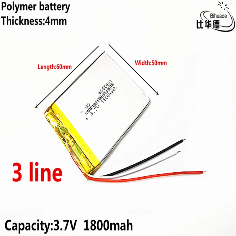 3 linije Dobro Qulity 3,7 V litijeve baterije zgodaj 405060 1800mAh smerniki GPS navigator splošno polimer baterij