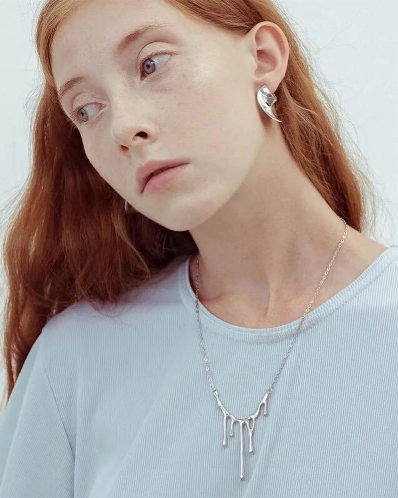 Kaplja lava izjavo ogrlica za ženske pozlačeni edinstveno kul vintage pulover ogrlica moda 2021