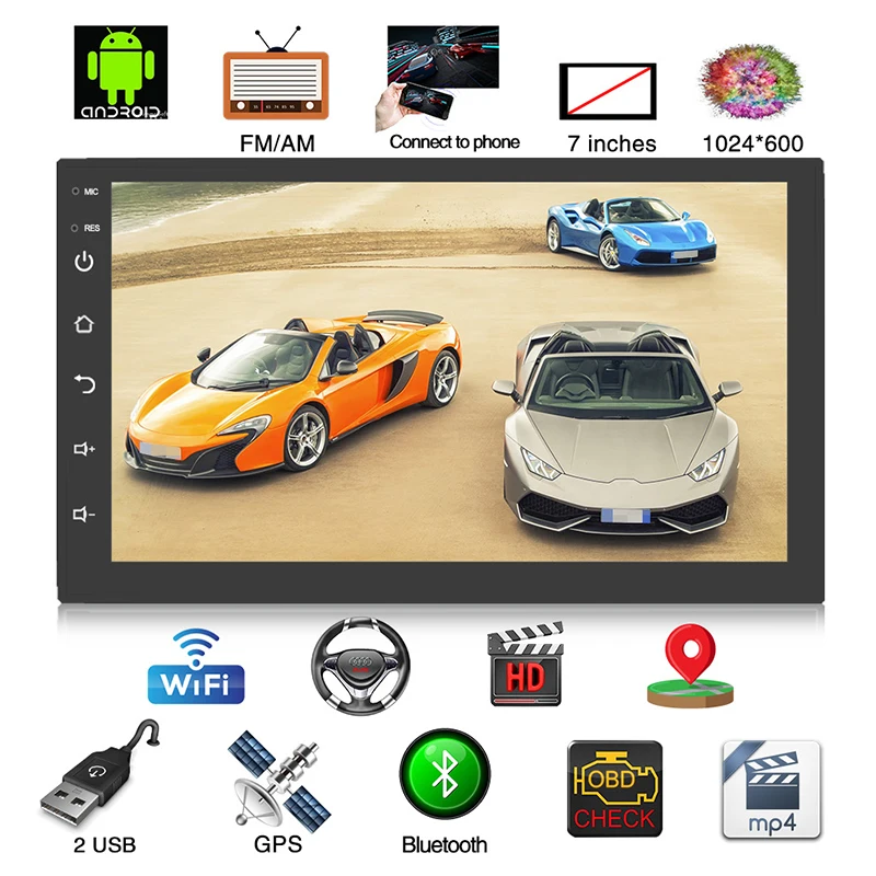 2 Din avtoradio, GPS, Android 8.0 Univerzalno Multimedijski Predvajalnik Videa 7